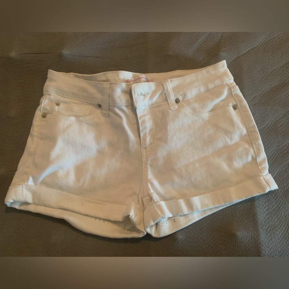 White Jean shorts